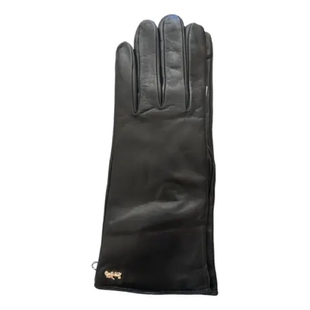 NWT Coach Black Tech Leather Gloves 7 1/2